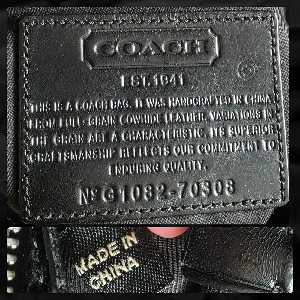 Coach 70308 Thompson Messenger Charcoal Gray Leather Laptop Messenger Bag